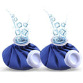 Ice Pack for Injuries Reusable 2Pcs, Ice Bags Hot Water Bag for Hot & Cold Therapy and Pain Relief, No-Leak Elastic Breathable Ice Bag, Size 9", Blue - style: 9" 2Pcs