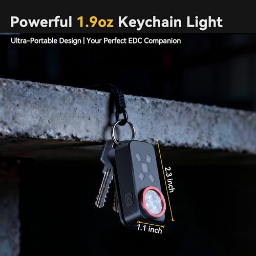 Yzoni 800 Lumen EDC Flashlight Rechargeable, Clip On Flashlight