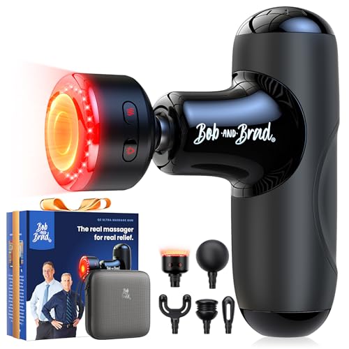 BOB AND BRAD Q2 Ultra Mini Massage Gun with Red Light Infrared,Pocket-Sized - color: Shadow Black