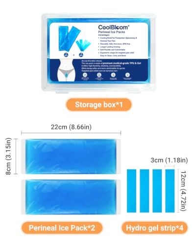 Reusable Postpartum Perineal Ice Packs, Flexible When Frozen Hot Cold Pads