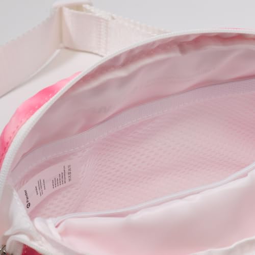 Pander Belt Bag Large 2L, Nylon Fanny Pack Purse for Women and Men with Adjustable Strap - color: Cloud Pink
