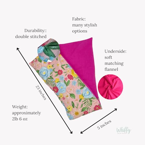Microwave Heating Pad for Neck & Shoulders, Heated Wrap, Hot & Cold Pack, Flax Seed, Scented Unscented, Reusable Heat Therapy, Microwavable Bean Bag, 5" x 23" (Mushroom, Chamomile & Peppermint) - color: Mushroom