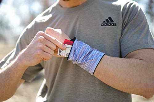 Travel Wrist Wallet Pouch With Zipper Pocket For Cash, Cards, Money. Made For Travel, Running, Walking & Hiking - Brush Gray/Black - color: Brush Gray / Black