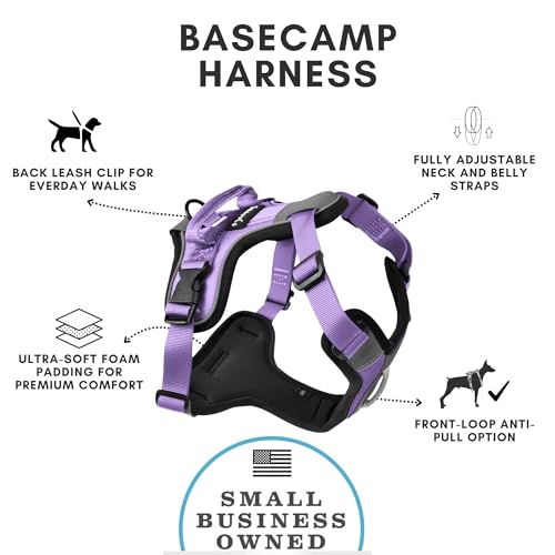 ShawnCo Basecamp Dog Harness, No-Pull Pet Vest (ICY Lilac,XS) - color: Icy Lilac, size: XS
