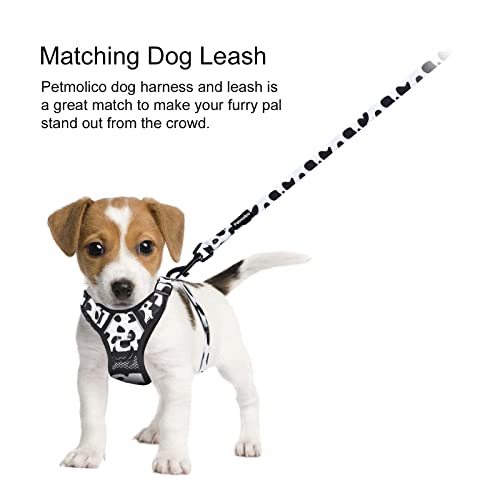 Petmolico No Pull Dog Harness and Leash Set, Cow Pattern, Small - color: Cow Pattern, size: Small