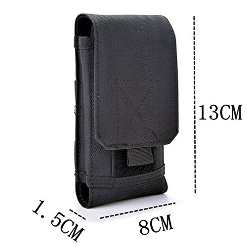 Tactical MOLLE Smartphone Holster, Universal Army Mobile Phone Belt Pouch EDC Security Pack Carry Accessory Kit Blowout Pouch Belt Loops Waist Bag Case for iPhone SE 5S Samsung Galaxy S4 mini - color: #A (Small)