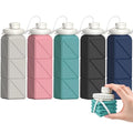 BEAUTAIL Collapsible Water Bottles 21oz/610mL, Silicone Travel Water Bottle - color: Starlight+Pink+Blue+Dark Blue+Black