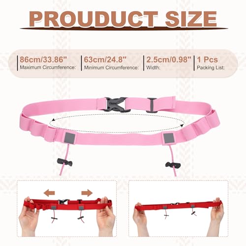 Bib Belt, Race Belt Triathlon Running Number Holder Elastic Comfortable with 6 Gel Loops, Sport Race Bib Holder 1Pcs, Pink for Runners/Marathon/Cycling - color: Pink
