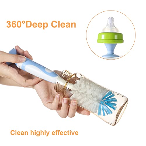 Multifunctional Cleaning Brush, Baby Bottle Brush, Bottle Brush Cleaner - color: Blue 2