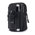 Belt Pouch, Tactical Molle Phone Pouch EDC Utility Pouches Waist Bag Packs, Small Cell Phone Holster Gear Tool Gadget Pocket for Men Running - color: White Line Black