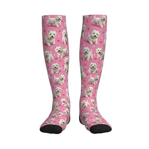 Cute Dog Compression Socks Women Men, Dog Lover Gift - color: Westie
