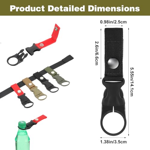 4 Pc Water Bottle Holder Hanging Bottle Buckle Portable Bottle Clip