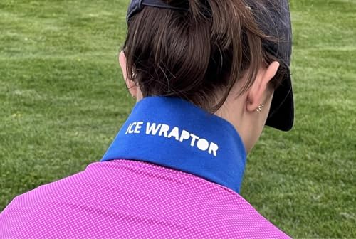 ICE WRAPTOR Cooling Bandana Neck Wrap, Red +6 Reusable Ice Packs, Snap - size: Red Wrap + 6 Inserts
