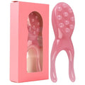Manual Massage Brush with 11 Rotating Nodes, Pink - color: Pink-07