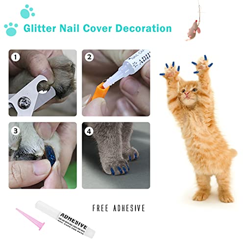 JULMELON 10 PCS Cat Washing Bag for Bath Shower Adjustable Net Grooming Set - color: Grey+Green