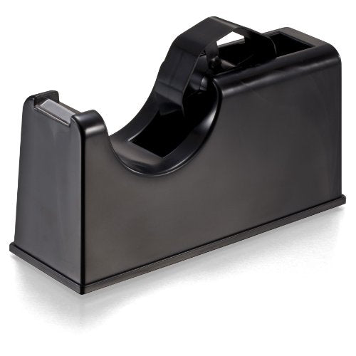 Officemate 2-in-1 Tape Dispenser - Heavy Duty Desktop Holder for 1-Inch and 3-Inch Core Tape Rolls, Impact-Resistant Build, Non-Slip Base, Office Supplies Essential, Black - size: (Pack of 1)