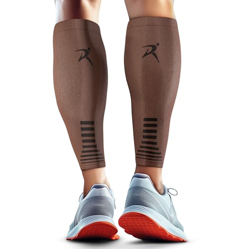 Calf Compression Sleeves for Men & Women - Sports, Running, Shin Splints - color: Deep Cocoa