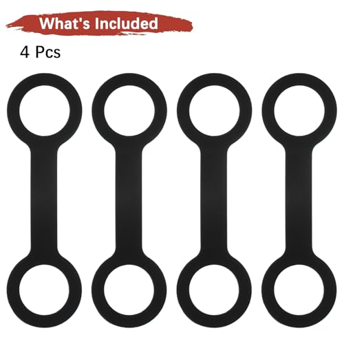 Water Bottle Handle Carrier Strap [4PCS] - Makes Any Cup Handheld Use for Running - Outdoor Essential Bottle Accessories - color: Black