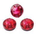 3 Pack LED Road Flares Roadside Flashing Emergency Lights Beacon luminous with Magnetic Base for Vehicle and Outdoor Sports.(Red) - color: Red