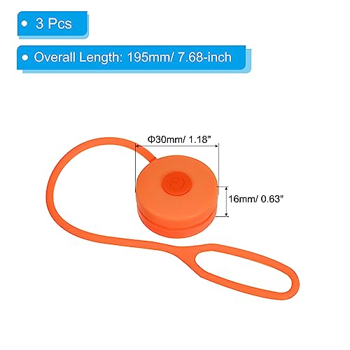 PATIKIL LED Running Light, Silicone Rope Bike Safety Light Running Lights for Runners, Cycling - color: Orange