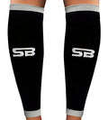 SB SOX Compression Calf Sleeves (20-30mmHg) - color: Black/Gray, size: Large