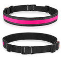 Illumifun LED Running Belt - USB Rechargeable Light Up Sash, High-Visibility Elastic Waistband Light for Running Cycling Hiking Camping Nighttime Activities - color: Pink