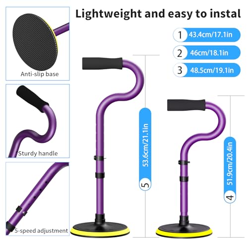 Standing Assist Devices Mobility Aids to Help Get up from Floor for Seniors - color: Matte Purple