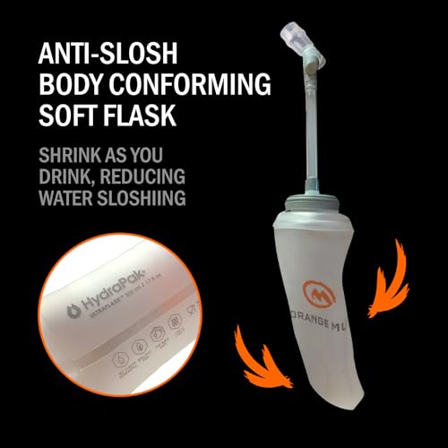 Orange Mud Soft Flask 500ml 17oz Hydration Bottle Running Trail - size: 16.9 Ounces