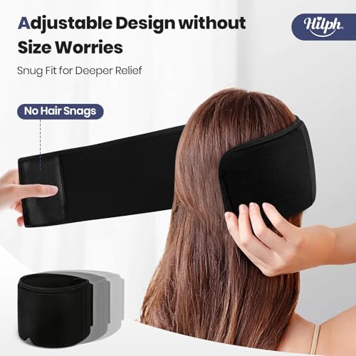 Hilph Adjustable Migraine Relief Cap, Headache Hat with Thickened Gel - style: Black