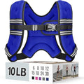 Zeerun Weighted Vest, 6/8/10/12/15/18/20/24/30LB for Men Women - color: Blue, size: 10 Lb