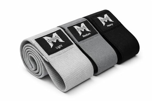 Fabric Resistance Bands for Exercise – 3-Pack, Non-Slip Hip & Leg Workout Bands for Glutes, Thighs & Full Body Fitness, Available in Neutral or Charcoal