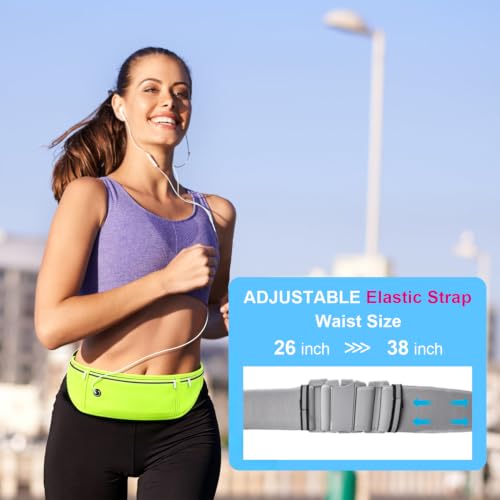 Slim Running Belt, Fluorescent Green - color: Fluorescent green