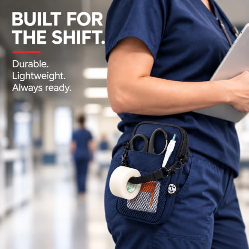 First Lifesaver Nurse Fanny Pack Pocket Organizer for Nurses, Nursing Students | Traveling Waist Pack | Water-Resistant & Magnetic Closur
