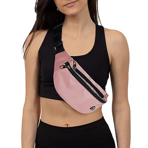 Fanny Packs for Men and Women Water-Repellent Sports Waist Pack Bag - color: 1pack-New Pink