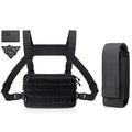 WYNEX Tactical Chest Rig Pack for Men, Running Chest Bag with Front Loop Airsoft Recon Chest Rigs for Hunting Outdoor EDC, WYNEX OC Pepper Spray Holster Pouch, Small MOLLE Flashlight Holder Tactical