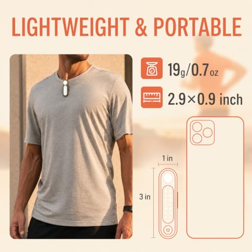 Clip On Flashlight, Rechargeable Running Light for Runners and Dog Walking - color: 2 PCS