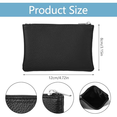 10 Pcs Coin Purse Portable PU Leather Coin Purse Pouch Mini Card Holder Wallet with Zipper Small Change Bag for Women Men Credit Card Folded Bills ID Key Headset Lipstick - color: Colorful