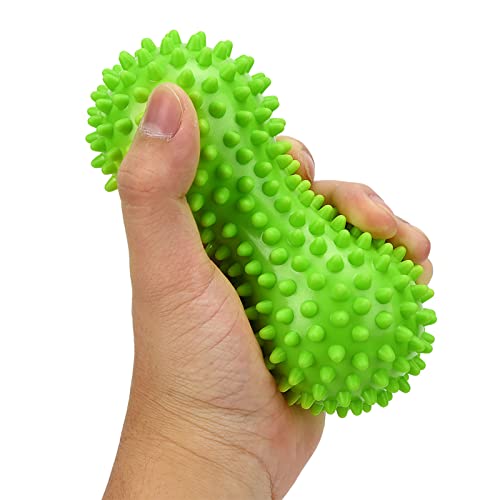 PVC Peanut Massage Ball, Peanut Massage Roller, Spiky Massage Ball, Yoga Spike Ball for Muscle Hand Planta Pedis Relaxation (Green)