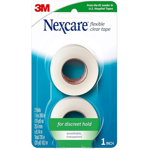 Nexcare 3m Flex Clear First Aid Tape 1 X 10yd, Pack of 2 - size: 1 Inch x 360 Inch (10 yards)