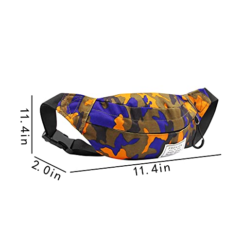 AIBEARTY Fashion Fanny Pack Small Checkered Waist Pack Belt Waist Bag Pack Pouch with Adjustable Strap for Sport Running,Camping,Trip - color: Brown
