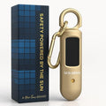 HerTime2 Personal Safety Alarm for Women - Loud Self Defense Siren, Waterproof Keychain with Strobe Light - Solar Rechargeable, Gold - color: Gold, style: Solar Rechargeable