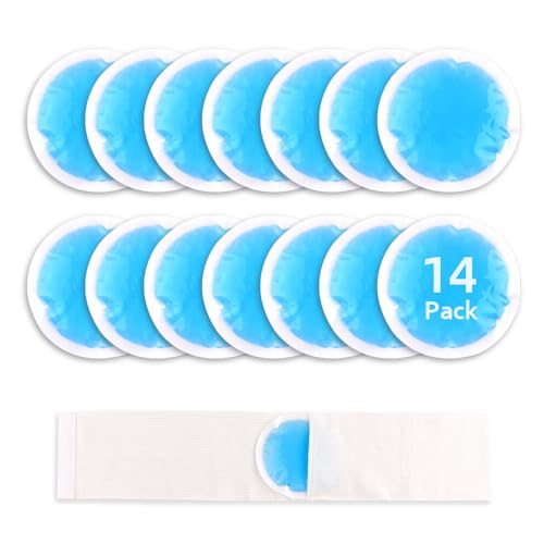 NEWGO Small Ice Packs for Injuries Reusable with Cloth Backing, 14 Packs - color: Blue - 14 Pack