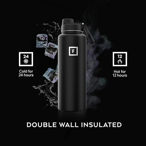 IRON °FLASK 40 oz Wide Mouth Water Bottle with Spout - color: Twilight Blue