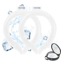 2 Pack Neck Cooling Tube with Insulated Cooling Bag, Reusable PCM Ice Ring - color: White*2