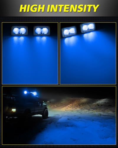 Blue LED Pods Waterproof 3 Inch 40W CREE LED Marine Light Bars - color: Blue