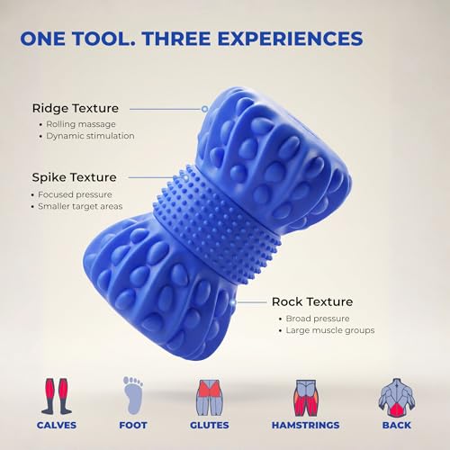 Spacer Mobility RockPoint Vibrating Massage Roller for Feet & Body, 4 Modes