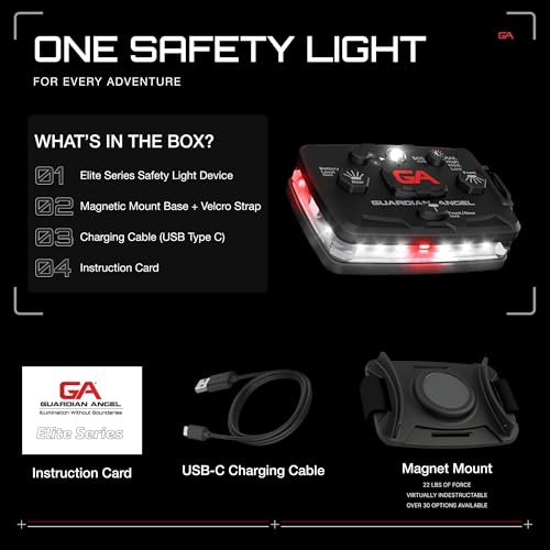 Guardian Angel Elite Safety Light - White Front & Red Rear - color: White/Red, size: 1-Pack