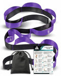 Acozycoo Stretching Strap with Loops for Physical Therapy,Knee,Leg Lifter - color: Purple, size: Length: 86 Inch, Width: 1.5 Inch