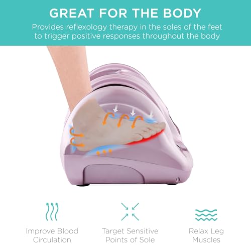 Best Choice Products Shiatsu Foot Massager with Remote Control, Rose - color: Rose