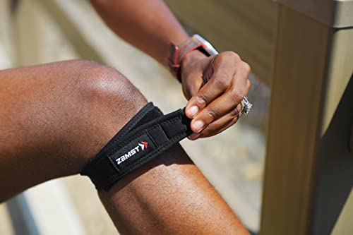 Zamst JK Band Sports Patella Band With Pressure Pad Relieving Pain On the Tendon For Patella Tendinitis-for Volleyball, Basketball, Running, Tennis, Pickleball-Black - size: X-Large